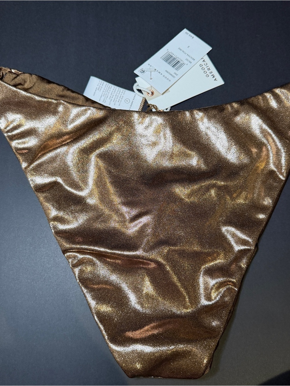 Good American Metallic Bikini Bottoms - Picture 2 of 3